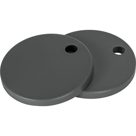 Abattant WC avec frein de chute Galati WENKO, Antibactérien, Résistant aux rayures, Installation facile, Duroplast et acier inox, 6x46 cm, Anthracite mat (1/5)