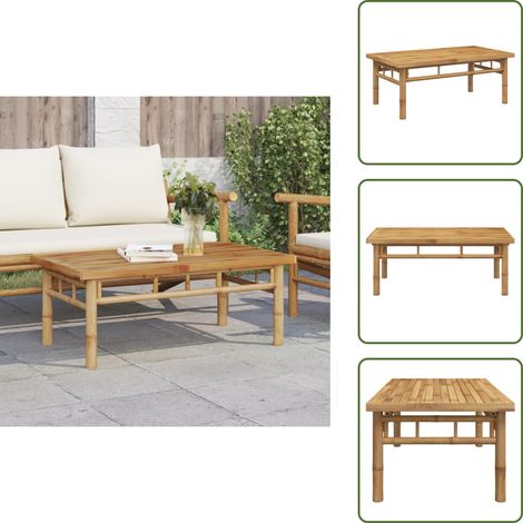Mesa de pasillo - vidaXL Mesita de centro de bambú 90x50x35 cm - Mesa de terraza