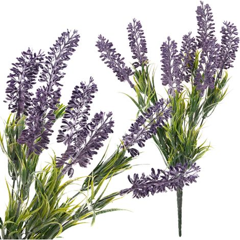 CV08589 KÜNSTLICHE BLUMEN LAVENDEL HEIDELBLUMEN-STRAUSS ZWEIGE Groß 33 cm (1/5)