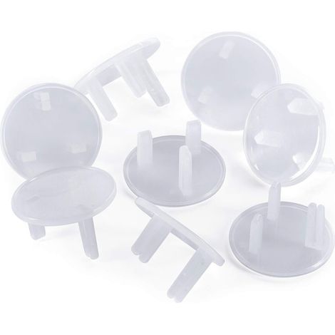 Protection De Prise De Courant - Lot De 10 - En ABS Transparent - Pour Sécurisation Maison École Crèche - Adapté Prises Britanniques (1/5)