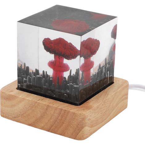 Lampe décorative champignon en forme d'explosion nucléaire, veilleuse, éclairage rouge, branchement USB 5V, lumière tamisée (1/5)