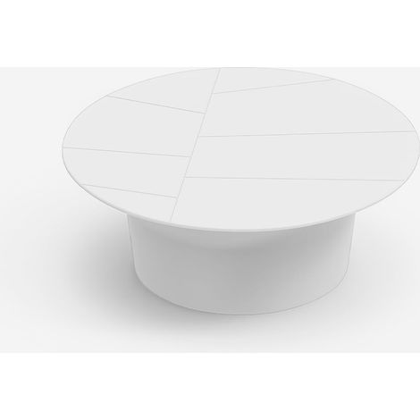 Tavolino da giardino in polietilene design moderno Vera - Bianco (1/4)