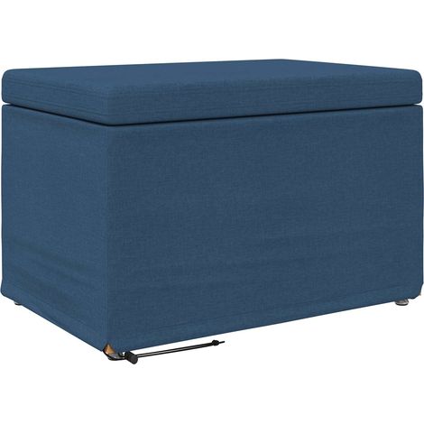 Pouf Blu 61 x 41 x 40 cm Tessuto e Legno Ingegnerizzato vidaXL
