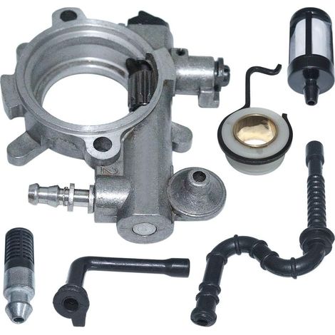 Kit de pompe à huile engrenage hélicoïdal, filtre à carburant pour tronçonneuse Stihl 034 036 MS360 (1/5)