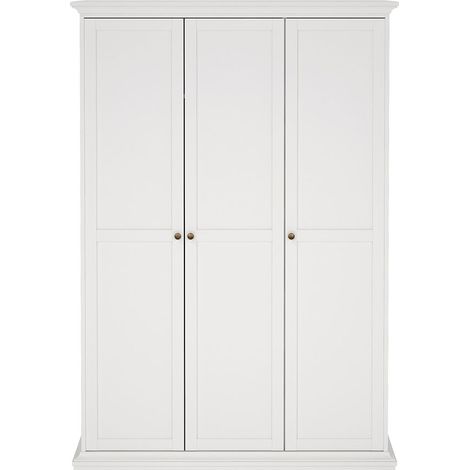 Venedig Kleiderschrank 3-Trg. Breite 138 cm, Höhe 200 cm weiss. (1/5)