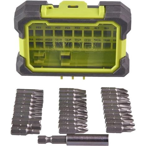 RYOBI Coffret antichocs 31 accessoires de vissage mixtes RAK31MSD