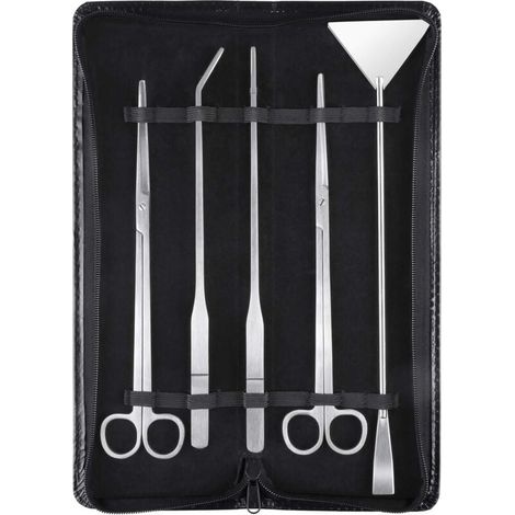 Ulisem 5-in-1-Aquarium-Aquascaping-Set aus Edelstahl, Wasserpflanzen-Werkzeuge, Pinzette, Schere, Spatel (1/4)
