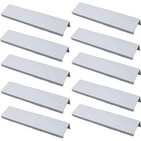 (Weiß) 10er-Pack goldene Möbelgriffe – unsichtbare Griffe, goldene Küchenmöbelgriffe, goldene Möbelgriffe aus Aluminiumlegierung, Mittenabstand 160 mm (1/5)
