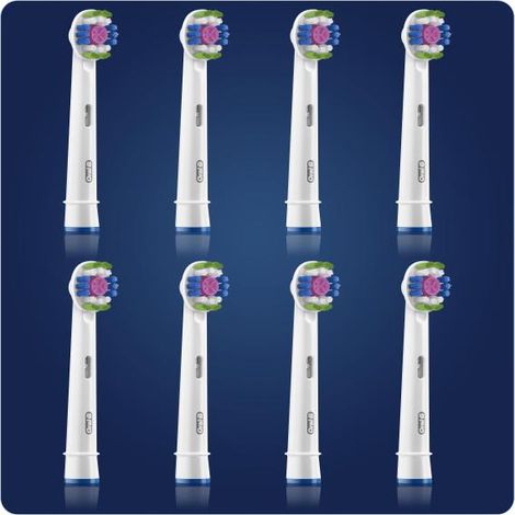 Oral-b - oral-b cleanmaximiser 3d white brushes 8pcs - 80339420 - 4210201324942 (1/4)