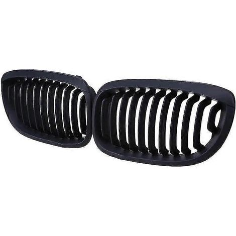 Passend für BMW 3er E46 LCI Coupé 2002–2006 325Ci 330Ci Frontstoßstange mit einteiliger Niere, Kühlergrill-Dekor, Renngrill – Mattschwarz
