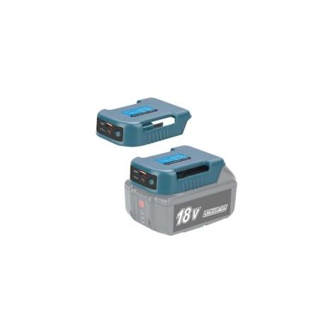 2er-Pack USB-Ladeadapter kompatibel mit Ma Kita 18V Li-Ionen-Akkus BL1830, BL1860, BL1850 und BL1815, mit USB- und Typ-C-Schnellladeschnittstelle