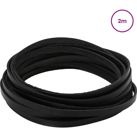 vidaXL Correa de Cuero 1 Negro 200 x 0,8 cm Cuero (1/2)
