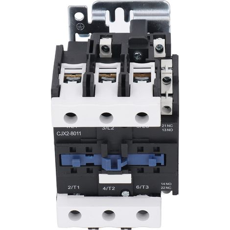 Contacteur électrique 80 A, boîtier en ABS ignifugé, contacts en alliage argenté, pour applications industrielles 110 V CA. (1/5)