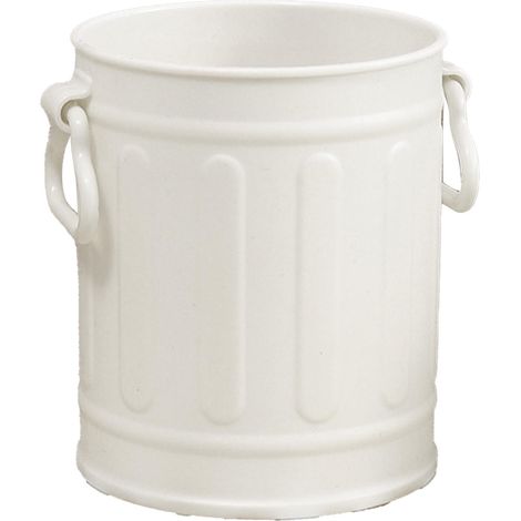Pot à crayons - Blanc - Grande capacité - Design métallisé élégant pour bureau et école, rangement pratique en plastique durable (1/5)