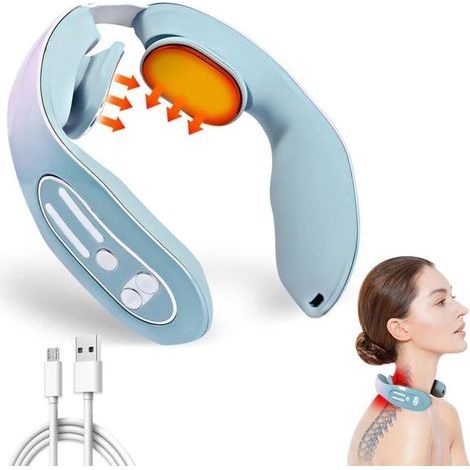 Elektrisches Nackenmassagegerät mit Wärmefunktion, 12 Intensitätsstufen, Heimmassagegerät mit konstanter Temperatur (1/5)