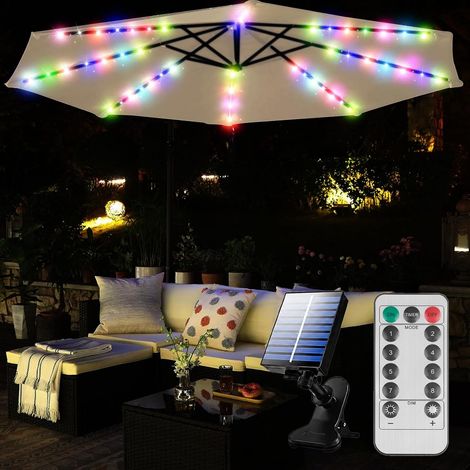 Solar Umbrella Lights, Patio Umbrella Lights, 104 Led, 8 Modes, Solar Parasol Lighting With Remote Control, Solar Lights For Parasol, Patio Umbrella String Lights (1/5)