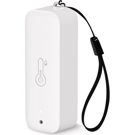 WiFi Hygromètre Thermomètre Capteur, Capteur de température et d'humidité sans fil avec alarme de notification d'application à distance, Fonctionne avec l'application Tuya (1/4)