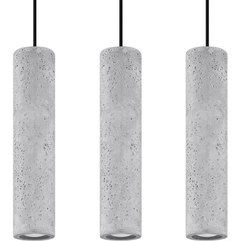 Luvo 3 GU10 Pendelleuchte, grauer Beton, Sollux SL.0655 (1/5)