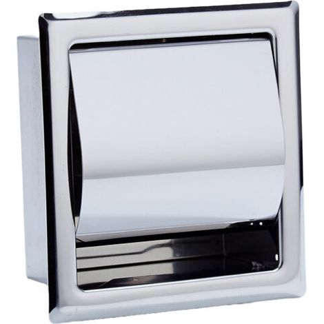 Porte Papier Toilette,porte-rouleau de papier toilette en acier inoxydable chromé imperméable, boîte de papier rouleau de distributeur de tissus dissimulé pour salle de bains, vestiaire (1/5)