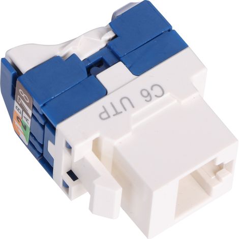 modules réseau Cat6 avec connecteur RJ45 rotatif et adaptateur de prise d'information (1/5)