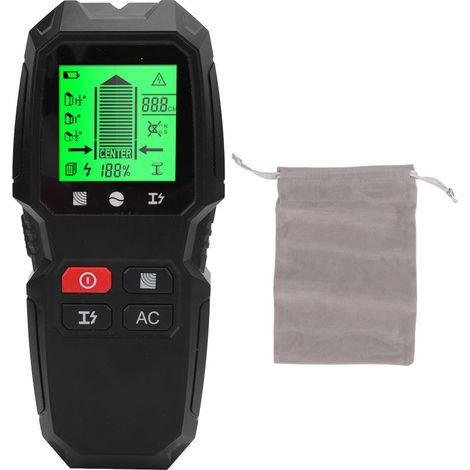 Beyamis Scanner mural portable multifonctionnel haute précision avec écran LCD, détecteur de montants 5 en 1 pour métal, bois et fils électriques. (1/5)
