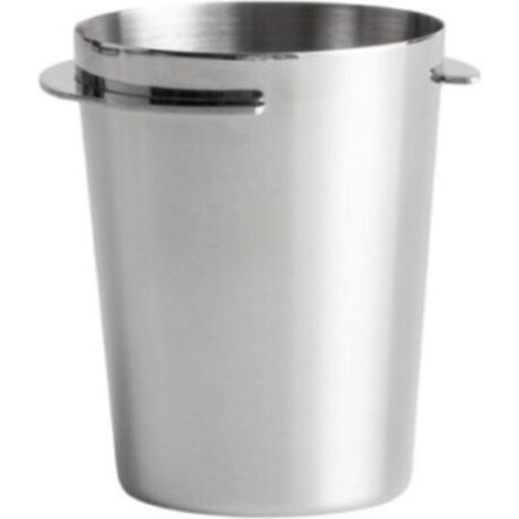 Dosiertasse aus Edelstahl: 58 MM Kaffeepulver-Dosiertasse für Espressomaschine, Siebträger-Zubehör - Pulvereinfüllhilfe, Silber (1/4)