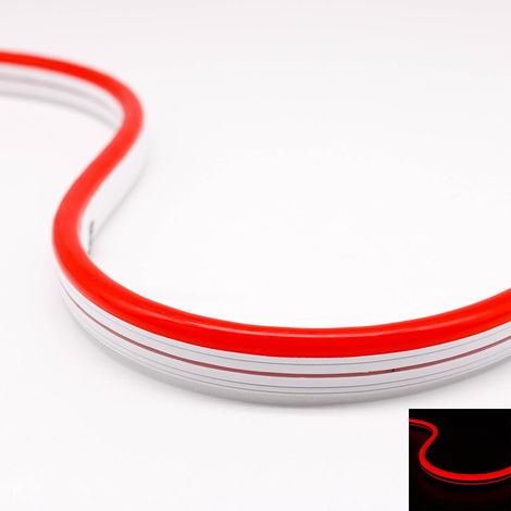 Neon 24V LED Streifen 5M 10W/m 84LED/m 7mm - Lichtfarbe: Rot - Schutzart: IP65 (1/5)