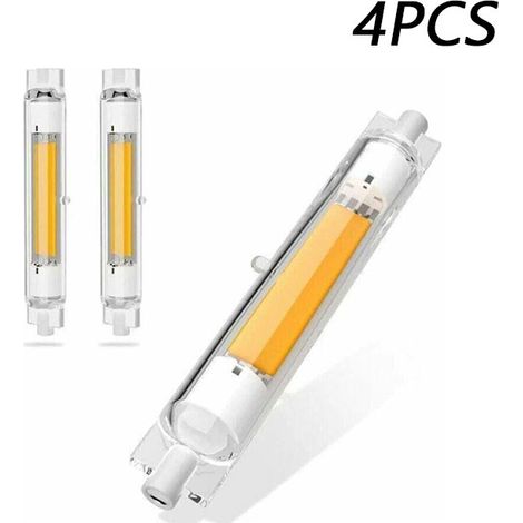 R7S 118 mm 30 W dimmbare LED-Lampe, entspricht 300 W Halogenlampe, warmweiß 3000 K, flimmerfrei, 3000 lm, 360°-Beleuchtung, 4 Stück (1/4)