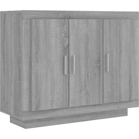 Credenza buffet cassettiera mobile contenitore organizer cucina soggiorno salonsonoma 92 x 35 x 75 cm pannelli compositi grigio 020036558