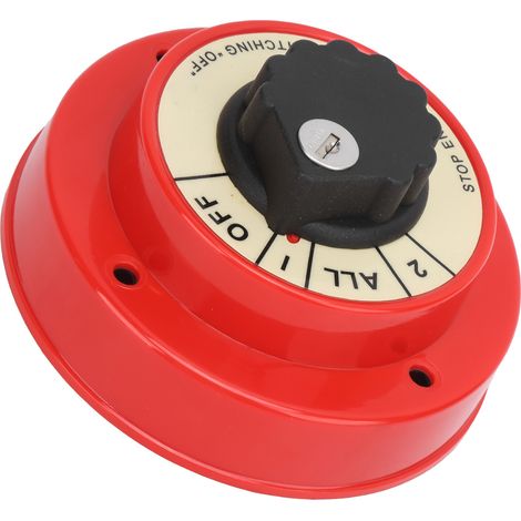 Sélecteur de batterie pour bateau, panneau en plastique et métal, jaune, 4 positions, usage moyen, pour double batterie (1/5)