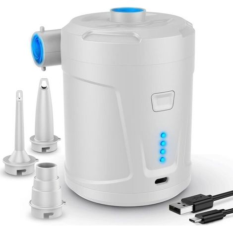 Electric Air Pump, Air Mattress Inflator with 3 Air Nozzles, Rapid Inflator for Inflatable Boats/Mattresses (1/5)