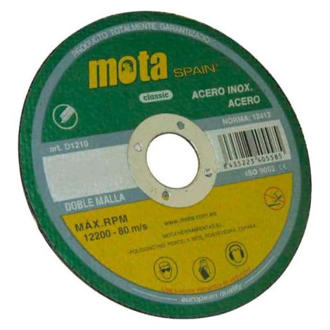 Disco da taglio in acciaio inox ø115x1,0x22,23mm D1110 Mota