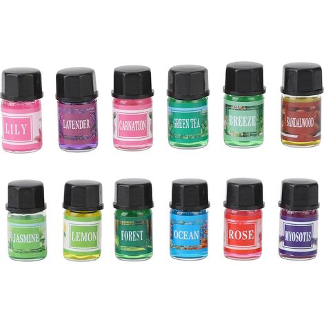 12 pièces d'huiles essentielles aqueuses, douces et durables pour diffuseurs d'arômes, 3ml (1/5)