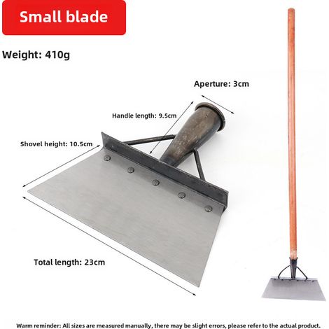 Pelle à glace en acier au manganèse, pelle à déneigement, pelle à lisier de porc, pelle de décontamination des murs, pelle à fumier agricole (Nouvelle pelle de nettoyage en cornière n° 23 + manche en (1/5)