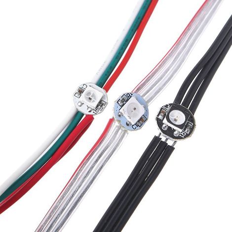 WS2812B SK6812 RGB-LED mit Verkabelung und kleinem Anschluss für 5V