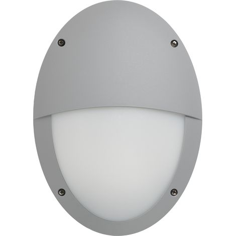 Aplique de pared TEIA Ver. Hood E27 23 W IP66 Gris (1/2)