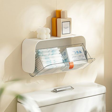 Support Hygiénique pour Tampons et Cotons Organisateur de Salle de Bain, Pratique pour Stocker Serviettes et Produits Féminins