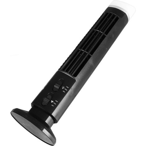 Ventilateur tour sans pales, portable, USB, avec lumière, pour la maison, la chambre ou le bureau. (1/5)