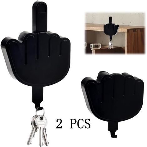 Crochet de Porte,Crochets Porte-clés Doigt D'honneur,Décoratifs de Geste de La Main Décor pour Porte,Mur,Couloir,Cadeau de Bureau