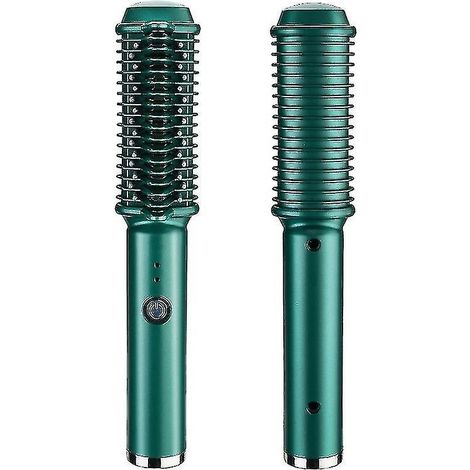 Peigne à cheveux sans fil rechargeable par USB, brosse chauffante double fonction pour hommes et femmes (1/5)