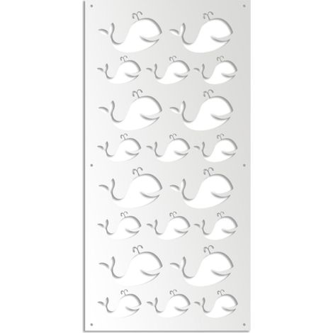 WHALE - Pannello in PVC traforato - Parasole - Colore: bianco - Misura: 50x150 cm (1/2)