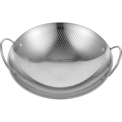 Casserole en acier inoxydable, casserole de cuisine ménagère avec double poignée-26.5X22.5X5.8CM-Silver (1/4)