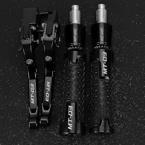 Accessoires moto uniques MT-03 : leviers de frein et d'embrayage, poignées de guidon, embouts pour Yamaha MT-03 (2015-2023, 2022, 2021, 2020, 2019) (1/5)