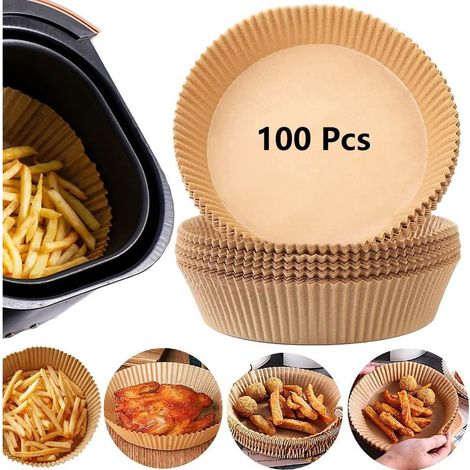 100 accessoires pour friteuse à air chaud : papier cuisson antiadhésif jetable, outil de cuisine (1/5)