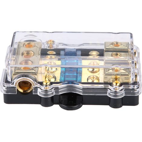 Boîte porte-fusibles à lame 24V 60A pour autoradio stéréo auto, bloc distributeur 1 entrée 3 sorties, boîtier de protection circuit (1/5)