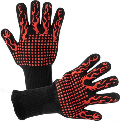Gant Isolant Chaleur - Résistant Jusqu'à 500 °C - Pour Barbecue Four Et Cuisinière - Taille Unique