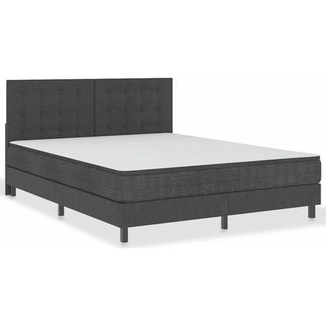 Maison Exclusive - Letto a Molle Grigio Scuro in Tessuto 160x200 cm (1/5)