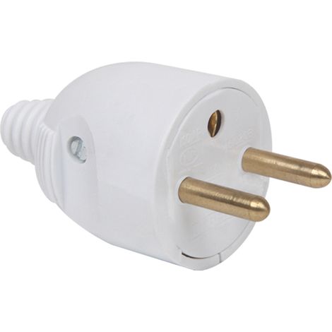 DEBFLEX - FICHE MALE 2P+T 16A DROITE PORTEFEUILLE BLANC - 713100