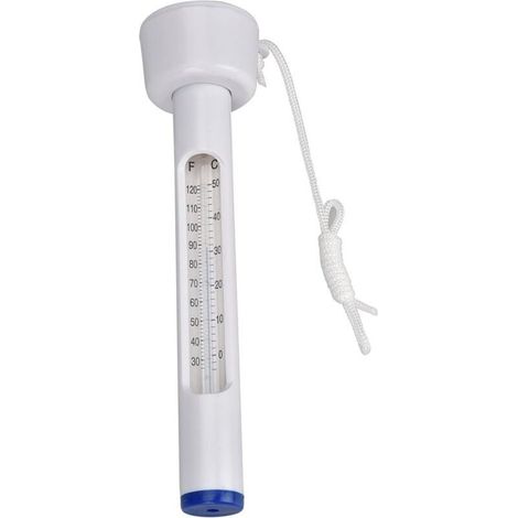 Thermomètre Flottant en PP pour Piscine SPA Etanche Jacuzzis (Blanc) (1/4)