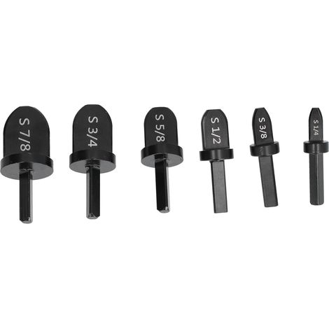 Kit de 6 outils de sertissage pour tubes de climatiseur en acier, forets et évasements (1/5)